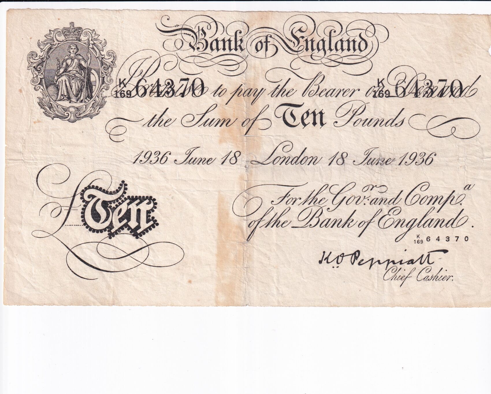 Deutsches Reich Drittes Reich 20 Pfund 1936 Operation Bernhard deutsches-reich-drittes-reich-20-pfund-1936-operation-bernhard