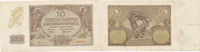 Deutschland,Drittes Reich, 10 Zloty Generalgouvernement Polen, Ro.574a ohne Punkt nach Serienbuchstaben, -