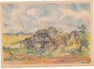 Deutsches Reich, Drittes Reich Ansichtskarte, Panzer, Getarnte Panzer , Kriegsberichter Hensel, -