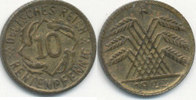 Deutsches Reich,Weimarer Republik, 10 Rentenpfennig Spielgeld,