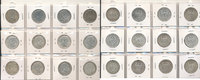 Deutsches Reich, Drittes Reich 5 Reichsmark Satz 5 Reichsmark Hindenburg 1935 A D F G J 1936 A D E F G J,