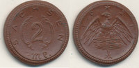 Deutsches Reich,Weimarer Republik, 2 Mark Böttgersteinzeug Sachsen,