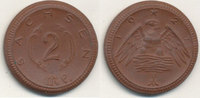 Deutsches Reich,Weimarer Republik, 2 Mark Böttgersteinzeug Sachsen,