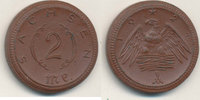 Deutsches Reich,Weimarer Republik, 2 Mark Böttgersteinzeug Sachsen,