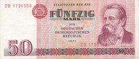 Deutschland,DDR, 50 Mark 1971 Ro.360b Typensatz,Ersatznote, gebraucht III, 4,99 EUR Differenzbesteuert nach §25a UStG zzgl. 2,00 EUR Versand