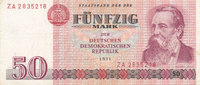 Deutschland,DDR, 50 Mark 1971 Ro.360b Typensatz,Ersatznote, gebraucht III, 4,99 EUR Differenzbesteuert nach §25a UStG zzgl. 2,00 EUR Versand