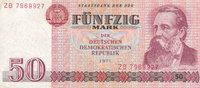 Deutschland,DDR, 50 Mark 1971 Ro.360b Typensatz,Ersatznote, gebraucht III, 4,99 EUR Differenzbesteuert nach §25a UStG zzgl. 2,00 EUR Versand