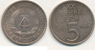 Deutschland,DDR, 5 Mark J.1524 20 Jahre DDR,