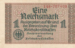 Deutsches Reich,Drittes Reich, 1 Reichsmark Reichskreditkasse Ro.551a mit Prägestempel,