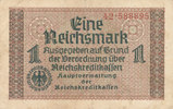 Deutsches Reich,Drittes Reich, 1 Reichsmark Reichskreditkasse Ro.551a mit Prägestempel,