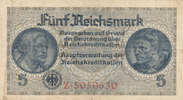 Deutsches Reich,Drittes Reich, 5 Reichsmark Ro.553a KN 7stellig,