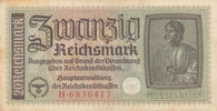 Deutsches Reich,Drittes Reich, 20 Reichsmark Ro.554a