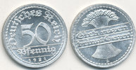 50 Pfennig 1921 Mz.A Deutsches Reich,Weimarer Republik, J.301 Aluminium, st,fast PP,