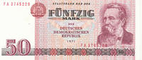 Deutschland,DDR, 50 Mark 1971 Ro.360c Comoutersatz Serie:FA, leicht gebr... 4,99 EUR Differenzbesteuert nach §25a UStG zzgl. 2,00 EUR Versand