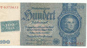 Deutschland,Sowjetische Besatzungszone, 100 Reichsmark 1935 Ro.338b auf Zwischenform Ro.176b, -