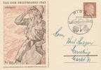 Deutsches Reich, Drittes Reich, Postkarte Tag der Briefmarke, -