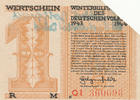 Deutsches Reich, Drittes Reich, 1 Reichsmark Winterhilfswerk, ausgefüllt Baden-Baden Lichtental, -