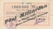 Deutsches Reich,Schlesien, 5 Milliarden auf 1000000 Mark Ottmachau,Aktien Zuckerfabrik,