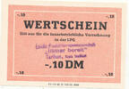 Deutschland,DDR, 0,10 DM LPG Geld,Tarthun, -