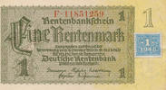 Deutschland, Sowjetische Besatzungszone, 1 Mark 1937 mit Kupon Ro.330c Firmendruck, -