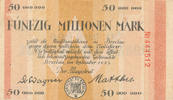 Deutsches Reich,Schlesien, 50 Millionen Mark Breslau,Magistrat,