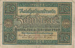 Deutsches Reich, Weimarer Republik, 10 Mark Ro.63a,DEU-73a, KN:7stellig, Udr.Bst.F, Serie:K, -