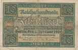 Deutsches Reich, Weimarer Republik, 10 Mark Ro.63a,DEU-73a, KN:7stellig, Udr.Bst.F, Serie:H, -