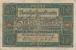 Deutsches Reich, Weimarer Republik, 10 Mark Ro.63a,DEU-73a, KN:7stellig, Udr.Bst.E, Serie:M, -