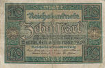 Deutsches Reich, Weimarer Republik, 10 Mark Ro.63a,DEU-73a, KN:7stellig, Udr.Bst.C, Serie:O, -