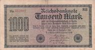 Deutsches Reich, Weimarer Republik, 1000 Mark Ro.75i,DEU-84f,Wz.Mäander KN 6stellig braun, FZ:RB, -