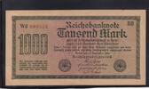 Deutsches Reich, Weimarer Republik, 1000 Mark Ro. F 75d,DEU-85,Wz.Dornen, FZ:BB, F/c Fehldruck: Buchstabe e und s -