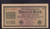 Deutsches Reich, Weimarer Republik, 1000 Mark Ro. F 75d,DEU-85,Wz.Dornen, FZ:SB, F/e Fehldruck:Buchstabe e und s und e, -