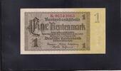 Deutsches Reich, Drittes Reich, 1 Rentenmark Ro. 166c, DEU-222c, Firmendruck, KN 8stellig rot, -
