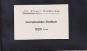Deutschland, DDR, LPG Geld, MDN 1,- Wertschein LPG Einheit Großbothen, -