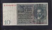 Deutsches Reich, Weimarer Republik, 10 Reichsmark Ro.173a,DEU-183a, Friedensdruck, Wz.Kopf, Udr.-Bst: P, Serie: E, -