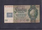 Deutschland, Sowjetische Besatzungszone, 50 Reichsmark mit Kupon Ro.337b,SBZ-8b, KN 8 stellig, Wz.Kopf, Friedensdruck, Serie:R, Udr.Bst.F, -