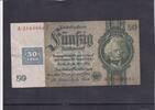 Deutschland, Sowjetische Besatzungszone, 50 Reichsmark mit Kupon Ro.337c,SBZ-8c, KN 8 stellig, Wz.Kopf, Zwischenform, Serie:A, Udr.Bst.L, -