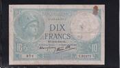 Frankreich 10 Francs 12.12.1940 stark gebraucht IV, Nadellöcher, 2,99 EUR Differenzbesteuert nach §25a UStG zzgl. 2,00 EUR Versand