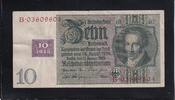 Deutschland, DDR, 10 Reichsmark Ro.334c, SBZ-5c, Kriegsdruck ohne Udr.Bst., Serie:B, -