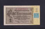 Deutschland ,Sowjetische Besatzung, 1 Rentenmark mit Kupon Ro.330b, SBZ-1b, Reichsdruck, KN 8stellig KN rot, -
