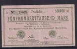 Weimarer Republik, Sachsen, 500000 Mark Marienberg , Amtshauptmannschaft, Papier rosa, -
