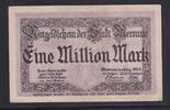Weimarer Republik, Sachsen, 1 Million Mark Meerane Stadt, Serie:2, -
