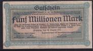 Deutsches Reich, Sachsen, 5 Millionen Mark Plauen Amtshauptmannschaft, -