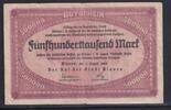 Deutsches Reich, Sachsen, 500000 Mark Plauen Amtshauptmannschaft, Papier weiß, -