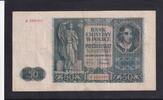 Drittes Reich, Generalgouvernement, 50 Zlotych Ro.582, ZWK-37, Serie: D, -