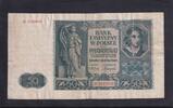 Drittes Reich, Generalgouvernement, 50 Zlotych Ro.582, ZWK-37, Serie: D, -