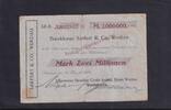 Weimarer Republik, Sachsen, 1 Million Mark Werdau, ADCA Filiale Werdau auf Sarfert & CO, -