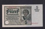 Weimarer Republik, Rentenbank, 5 Rentenmark KN: 7 stellig, -