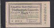 Weimarer Republik, Westfalen, 500000 Mark Oberhausen-Rheinland, -