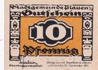 Weimarer Republik, Sachsen, 10 Pfennig Plauen, Stadtgemeinde, -